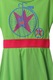Agatha Ruiz de la Prada, Rochie de bumbac cu insertie contrastanta, Verde