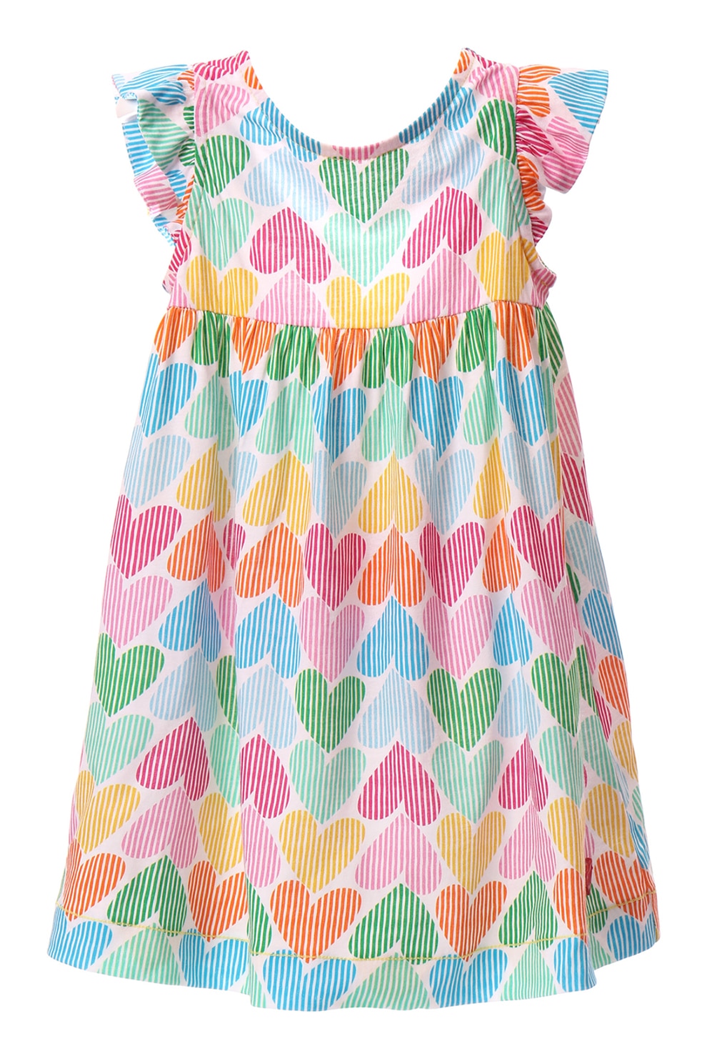 Agatha Ruiz de la Prada, Rochie de bumbac cu decupaj pe partea din spate, Multicolor, 110 CM