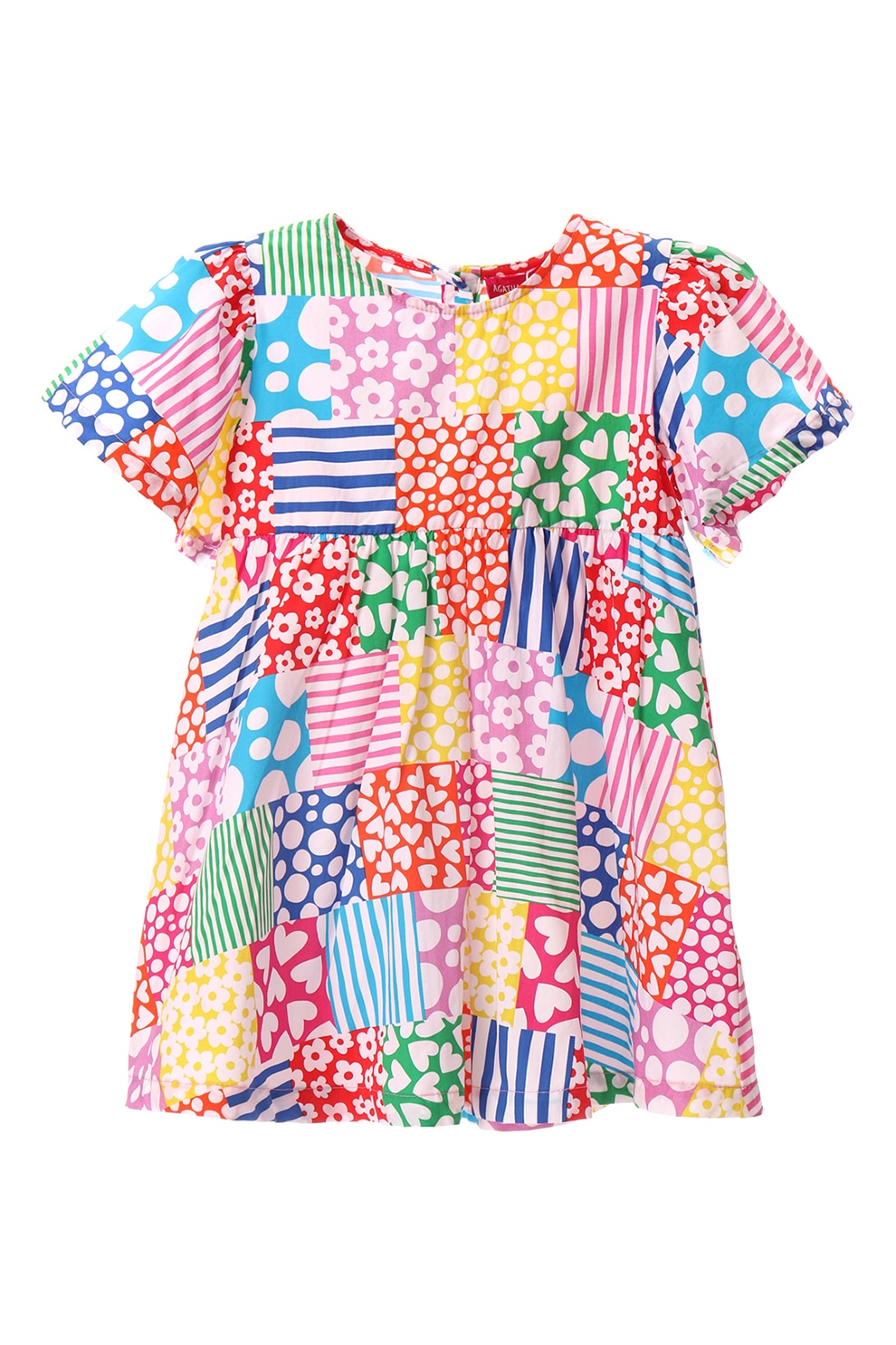 Agatha Ruiz de la Prada, Rochie de bumbac cu imprimeu patchwork, Multicolor, 104 CM