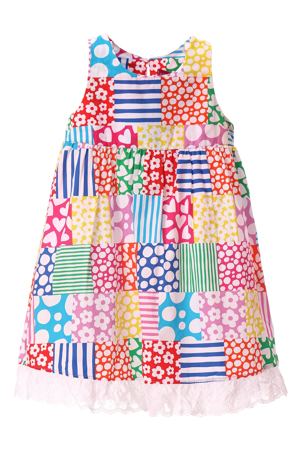 Agatha Ruiz de la Prada, Rochie de bumbac cu imprimeu patchwork, Multicolor, 104 CM