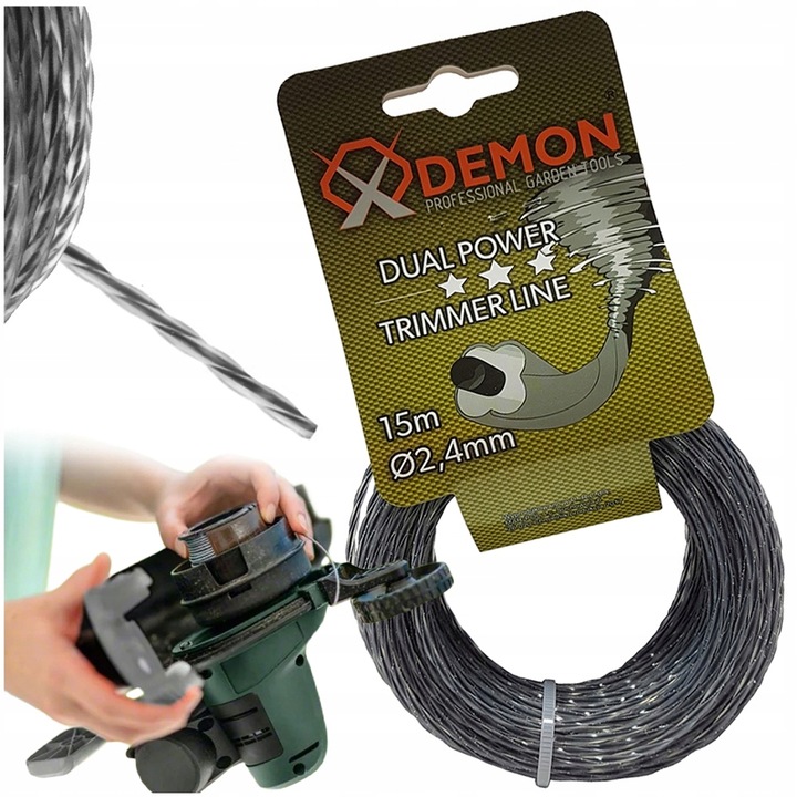 Demon vágószál, 2,4 mm, ezüst, 15 m