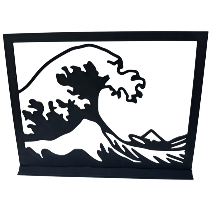 Decoratiune Val pe mare, negru, PLA