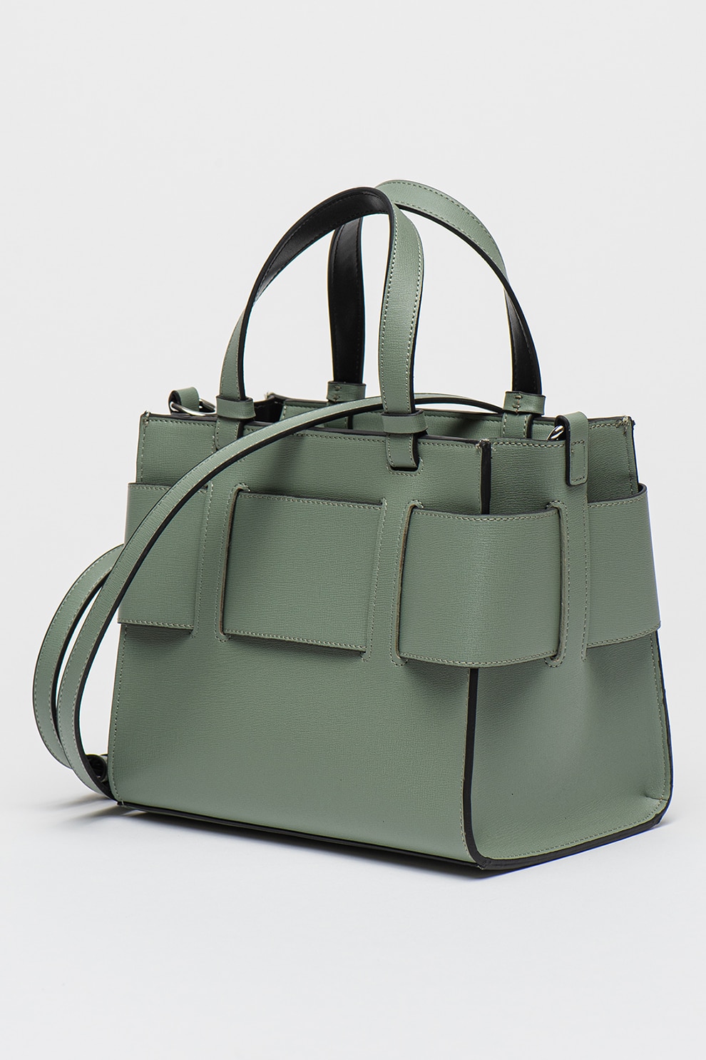 ARMANI EXCHANGE, Geanta de piele ecologica cu aplicatie logo Susie