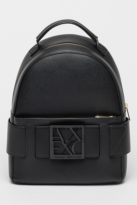 ARMANI EXCHANGE, Rucsac de piele ecologica cu fermoar Susie, Negru