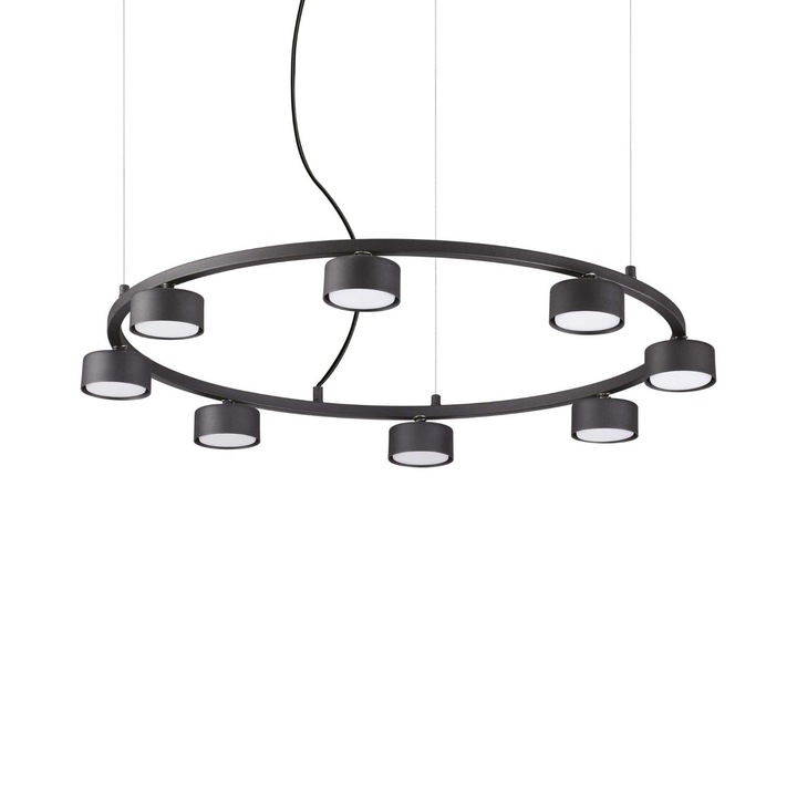 Lampa suspendata MINOR ROUND, negru, 8*GX53, diametru 76.5 cm - IDEAL LUX