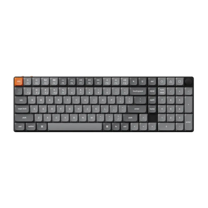 Tastatura Mecanica Keychron K17 Max QMK Wireless, Bluetooth, 2.4Ghz, RGB, Functie Hot-Swap, Low Profile, Low Profile Gateron Mechanical Brown