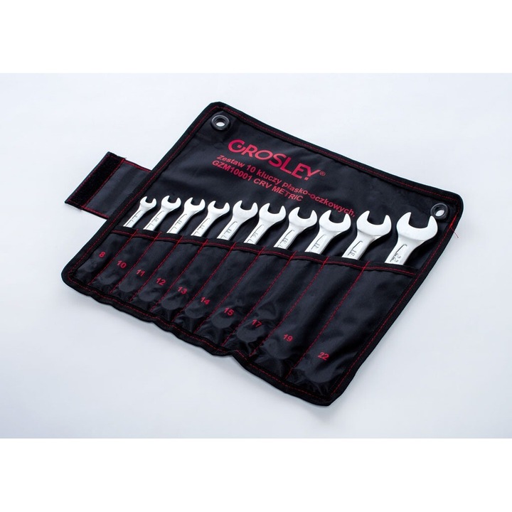 Set chei GROSLEY 8-22mm 10 piese (poate fi rulat intr-o punga)