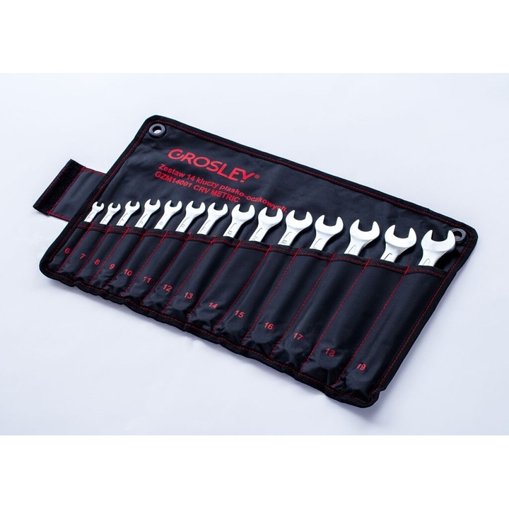 Set chei GROSLEY 6-19mm 14 piese (poate fi rulat intr-o punga)