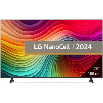 Televizor LG NanoCell 75NANO82T6B, 189 cm, Smart, 4K Ultra HD, Clasa G
