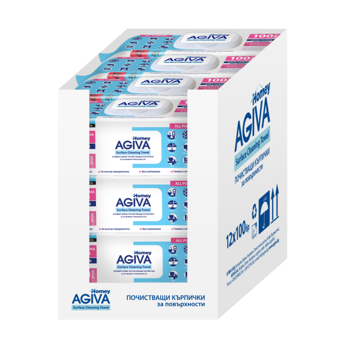 Set Servetele umede, Agiva, 12x100bucati