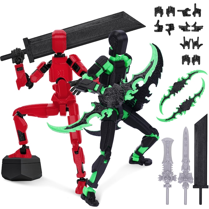 T13 Sundiguer 3D nyomtatott robotfigura készlet 5 fegyverből 6 pár kézből 14 év felett