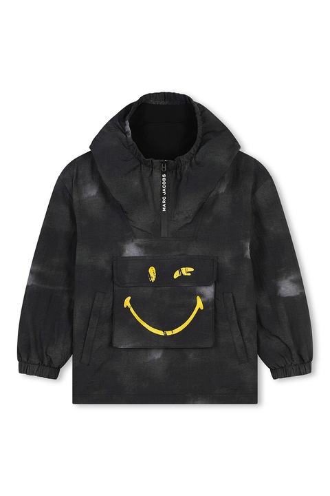 Marc Jacobs, Jacheta cu gluga si model tie-dye, Gri inchis, 138 CM