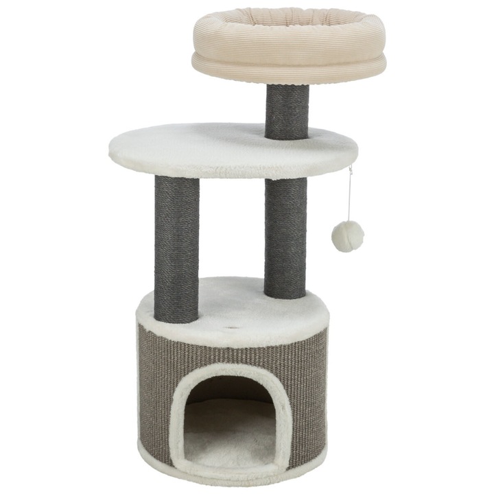 Ansamblu, Trixie, CAT TREE MARCO, Diam=38, H85CM, Alb/Bej/Gri, 44469
