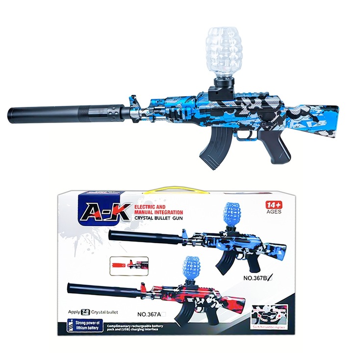 Mitraliera automata cu bile, gel si accesorii