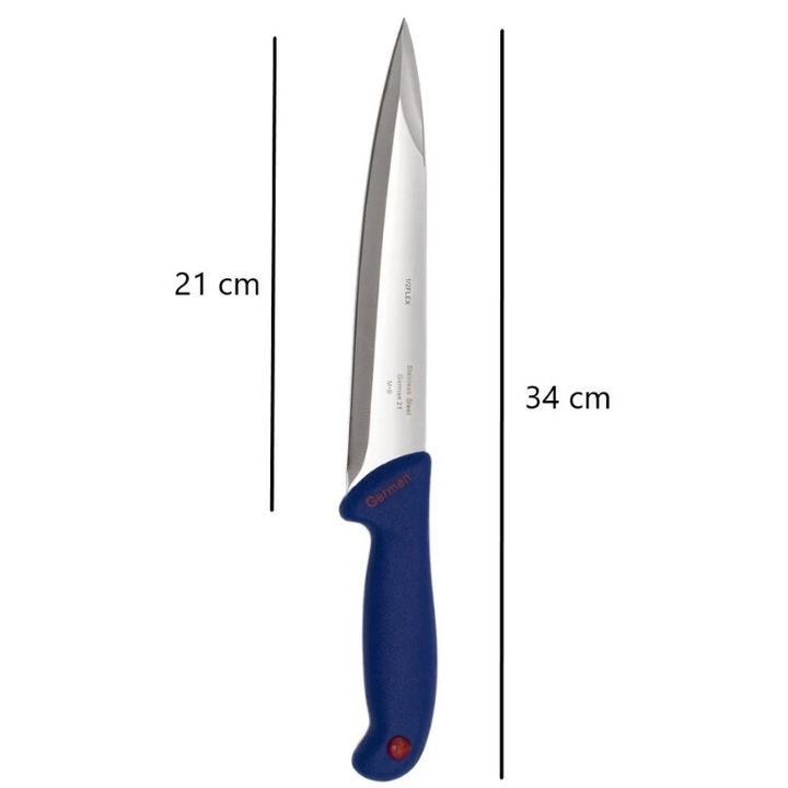 Set 7 cutite profesionale macelarie, 1 Cutit injunghiat, 1 Cutit filetat, 4 Cutite dezosat lama curbata forjata, 1 satar macelarie, otel, coshop®