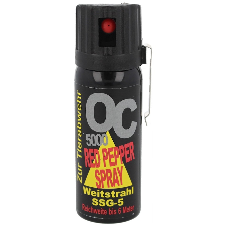 Spray Cu Piper, Kks Gmbh, Gel Oc 5000 50Ml, Raza Eficienta 6 m, Forma Ergonomica Pentru Acces Rapid Si Utilizare, Capac Flip Top Pentru Protectie Impotriva Utilizarii Accidentale, Dimensiuni 112 x 35 mm