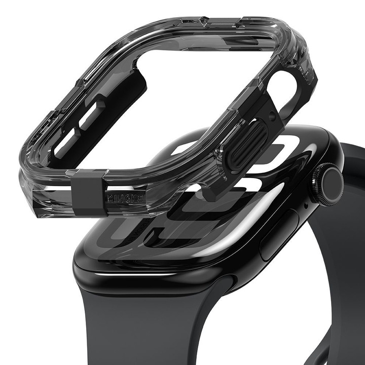 Калъф заApple Watch 10 (46 mm) Ringke Fusion Bumper, Силикон, Черен