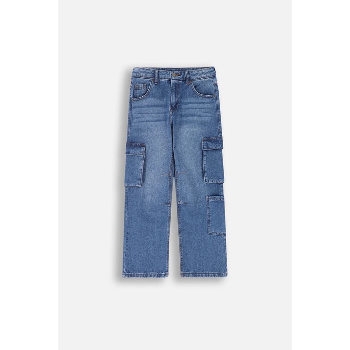 Gyereknadrág, Coccodrillo, cargo modell, sötétkék, pamut, 128 CM