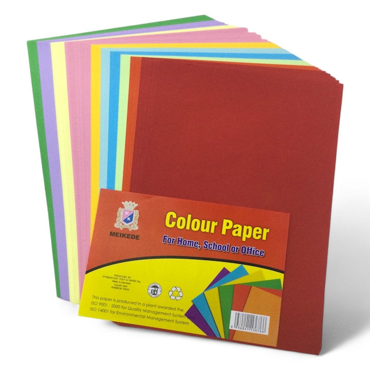 Színes papír, A4, 100 lap, 80 g, 10 szín