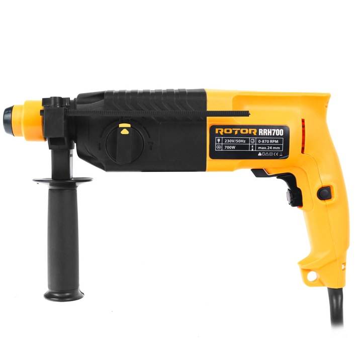 Ciocan rotorpercutor ROTOR RRH700, Putere 700W, 870 RPM