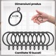 Inele Perdea Home Sweet Paradise® Plastic Rezistent Diametru 4 Cm Gri, Set 10 Inele Perdea Cu Montaj Rapid Si Glisare Silentioasa, Inele Perdea Pentru Sina Si Bara Standard, Accesorii Ferestre Durabile Pentru Draperii Si Perdele Usoare
