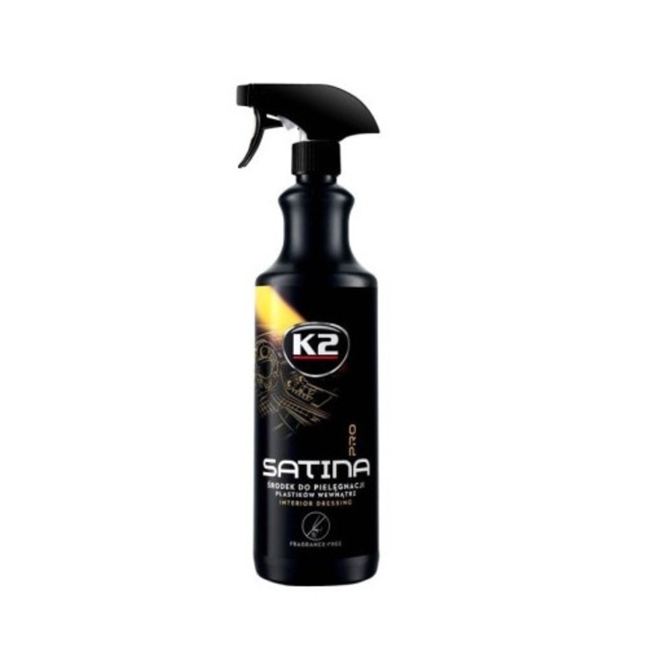 Табло за кола и разтвор за поддръжка на пластмаси K2 Satina Pro Dressing, 1L