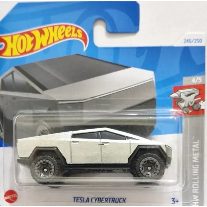 Hot Wheels fémautó, 2024 Tesla CYBERTRUCK, szürke, 1:64