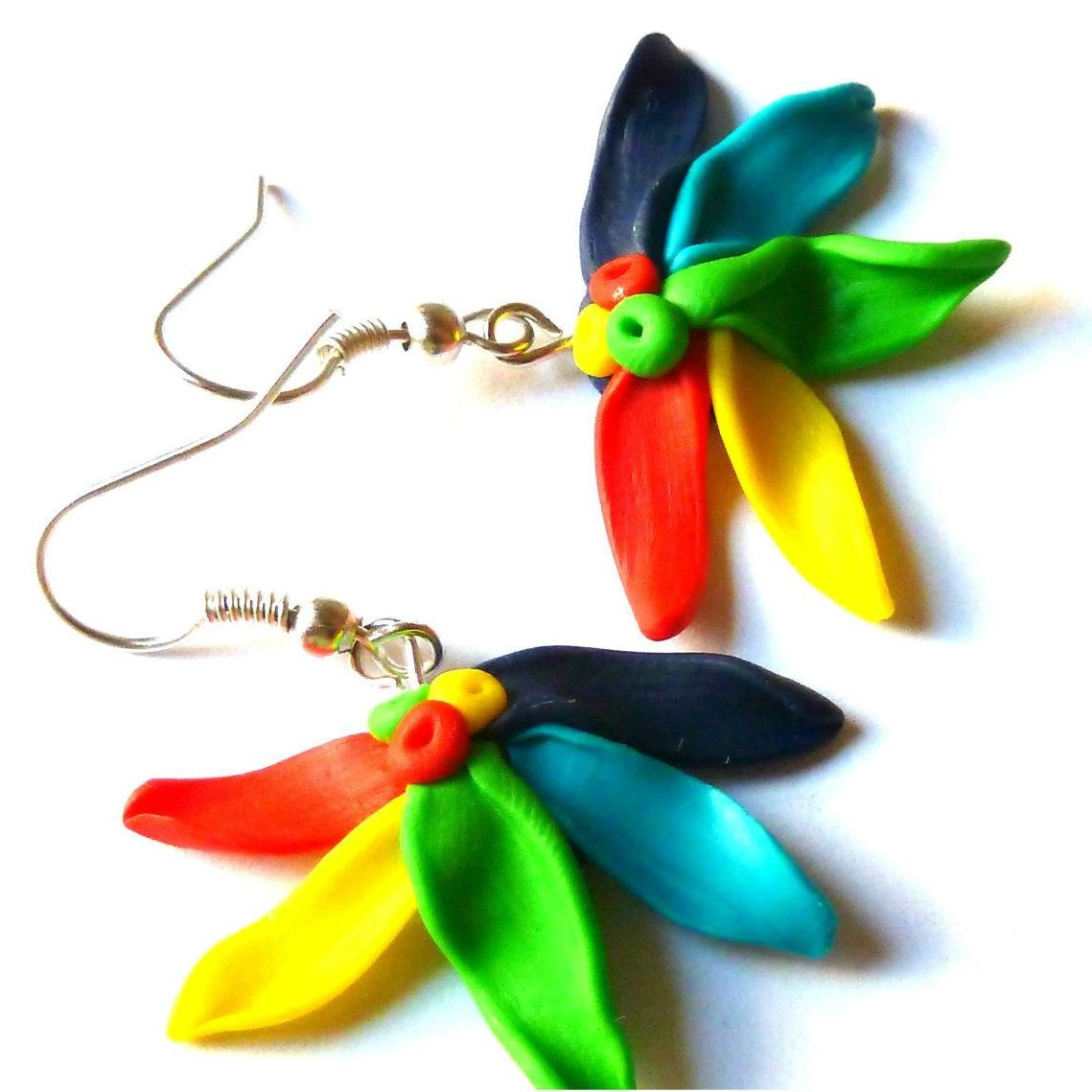 Cercei curcubeu, handmade