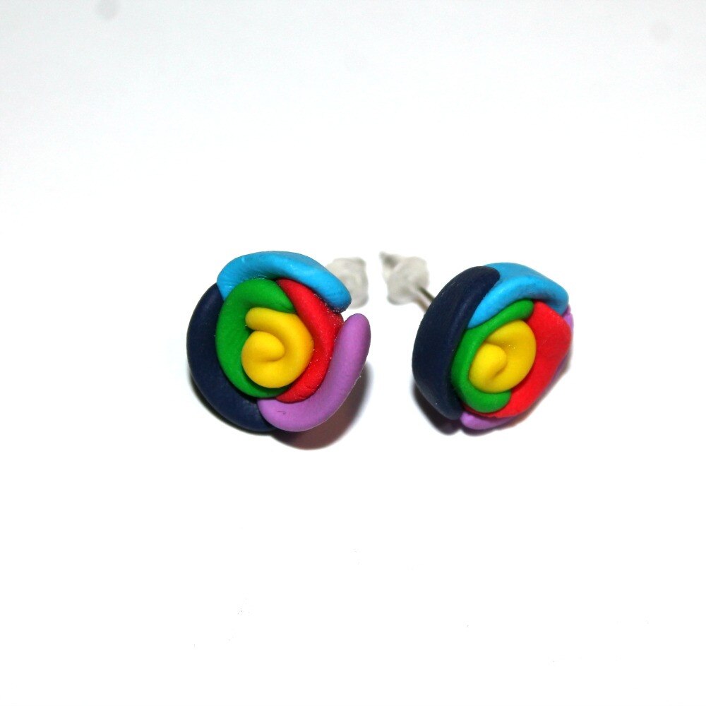 Cercei trandafiri multicolori