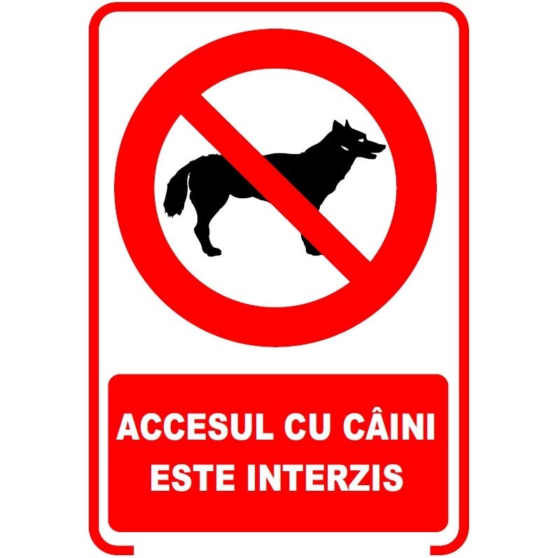 Set de 2 indicatoare A5 - Accesul cu caine