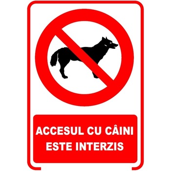 Set de 2 indicatoare A5 - Accesul cu caine Set de 2 indicatoare A5 - Accesul cu caine