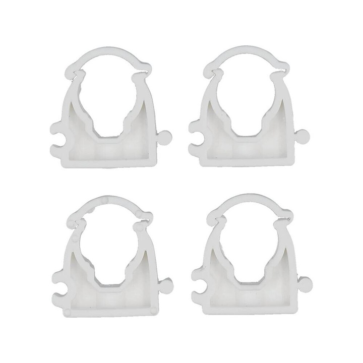 VOREL Set 4 cleme blocabile suport teava PVC, PE, PE-X, PP, PB, 15-16 mm