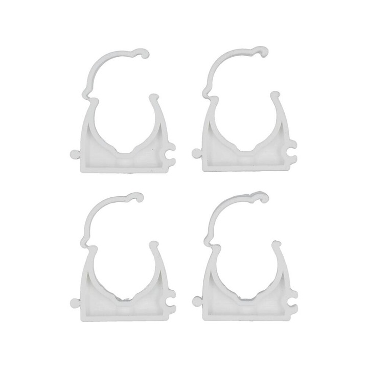 VOREL Set 4 cleme blocabile suport teava PVC, PE, PE-X, PP, PB, 25 mm