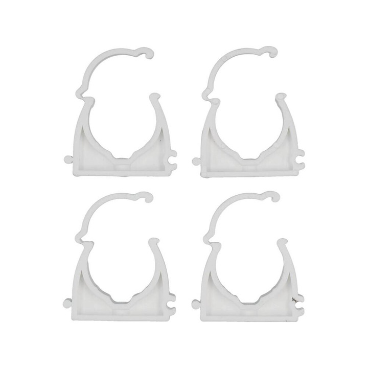 VOREL Set 4 cleme blocabile suport teava PVC, PE, PE-X, PP, PB, 32 mm