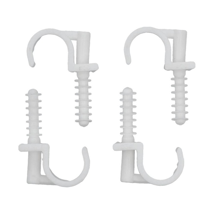 VOREL Set 4 cleme simple cu montare rapida pentru tevi PVC, PE, PE-X, PP, PB, 20 mm