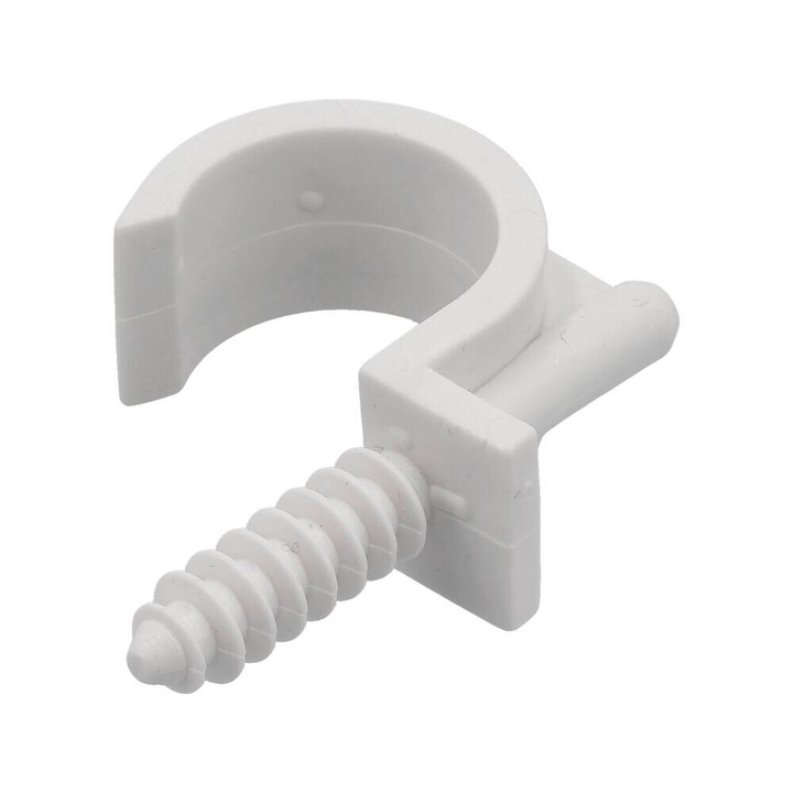 VOREL Set 4 cleme simple cu montare rapida pentru tevi PVC, PE, PE-X, PP, PB, 28 mm