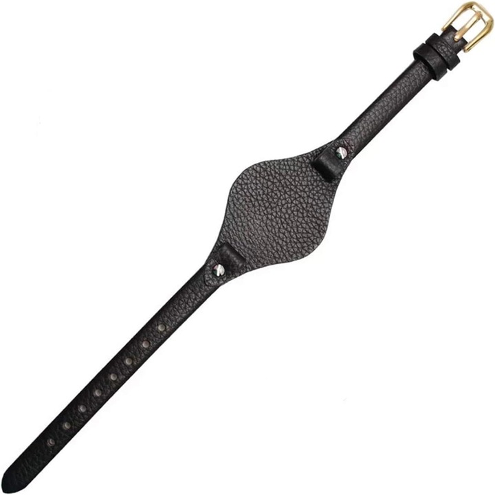 Curea pentru ceas, culoare neagra Dual Stax™ Compatibil cu Fossil ES4176/ES4119/ES4026, Piele naturala, 170-210mm