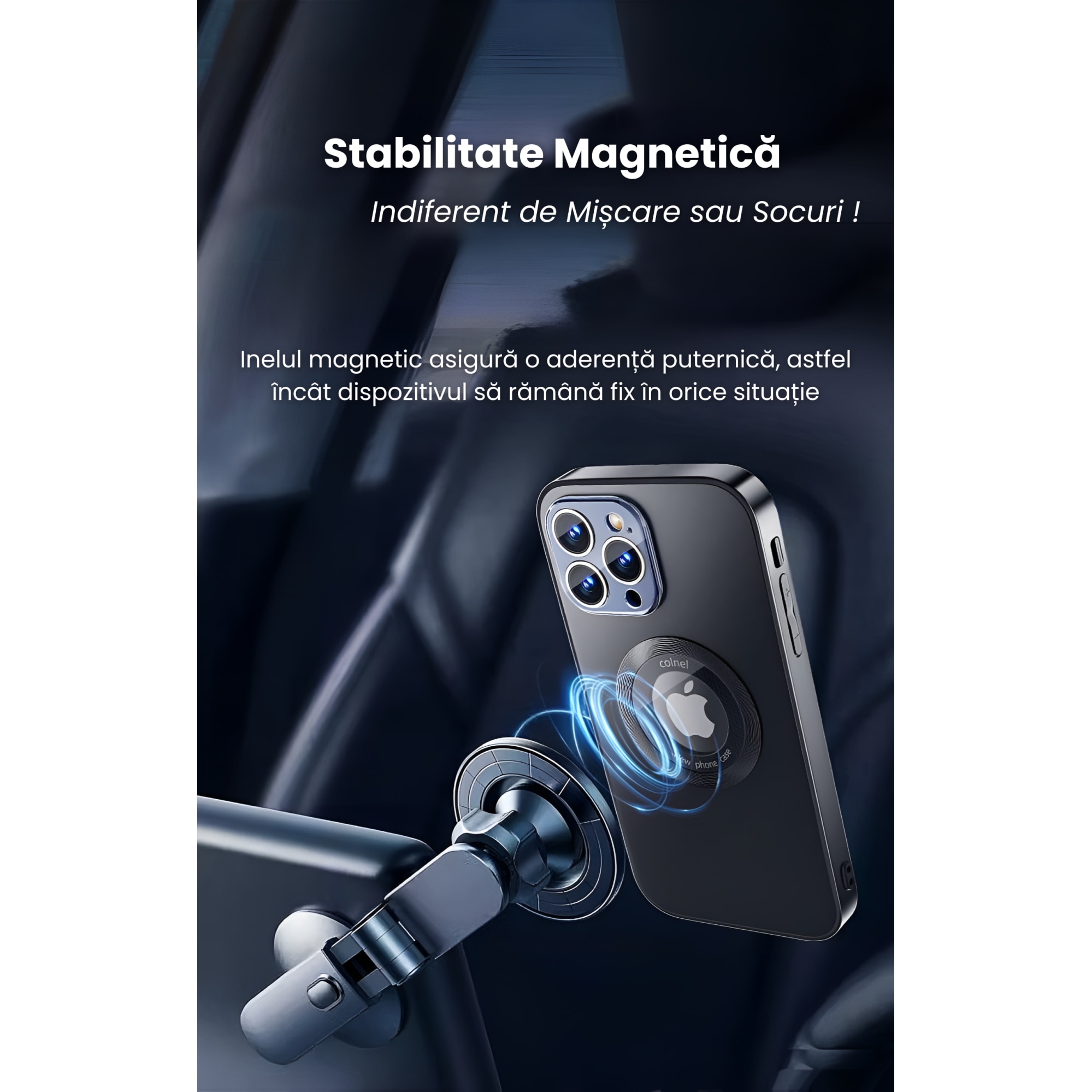 Husa Protectie cu incarcare MagSafe pentru iPhone 14 Pro Max, Slspeed, Protectie completa si design rafinat, materiale premium si rezistenta sporita la socuri, Gri Inchis