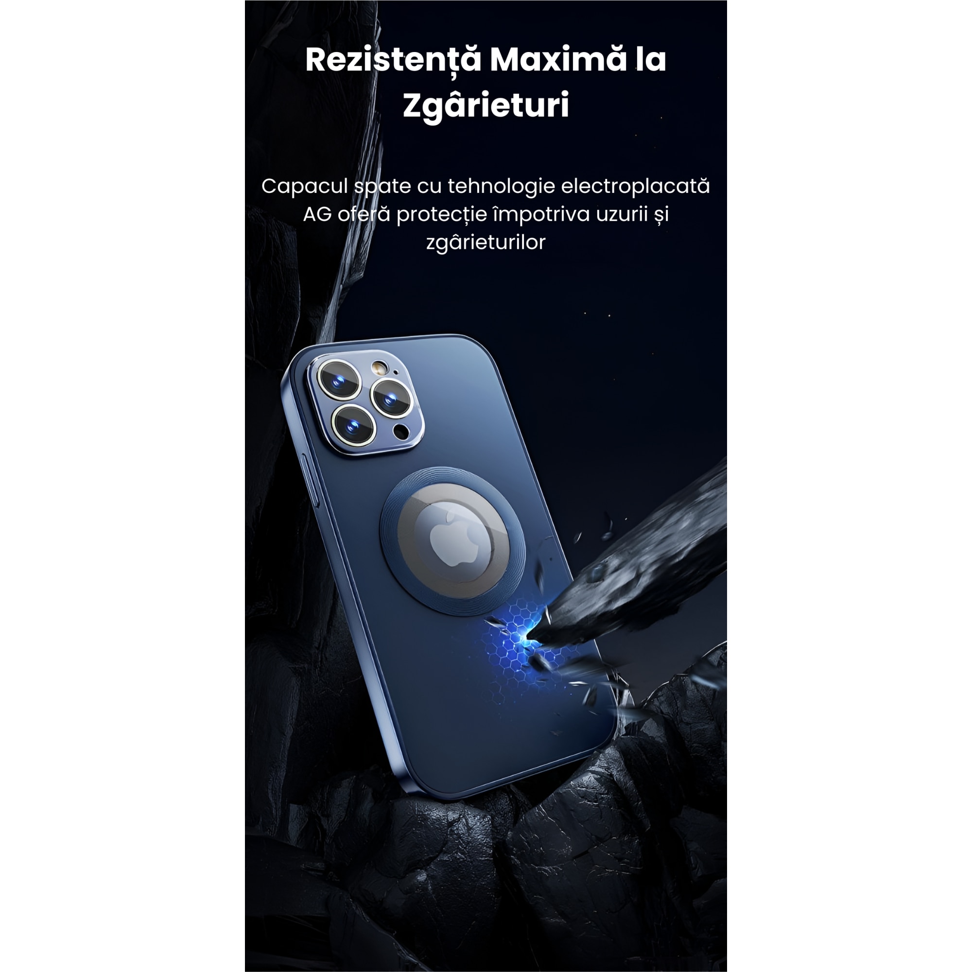 Husa Protectie cu incarcare MagSafe pentru iPhone 14 Pro Max, Slspeed, Protectie completa si design rafinat, materiale premium si rezistenta sporita la socuri, Gri Inchis