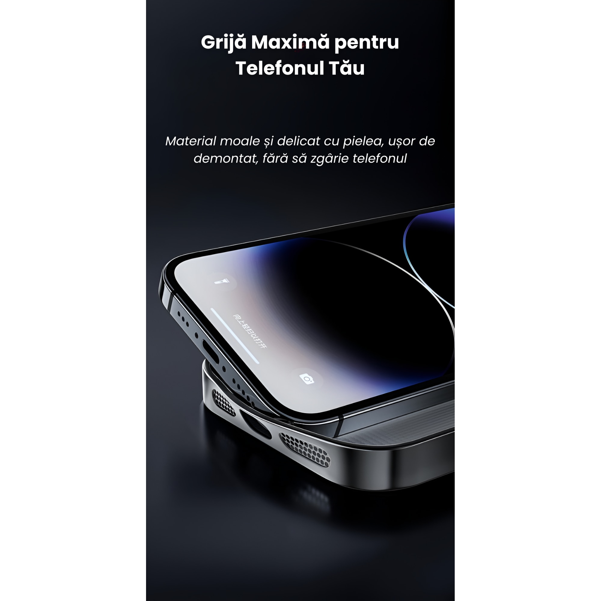 Husa Protectie cu incarcare MagSafe pentru iPhone 14 Pro Max, Slspeed, Protectie completa si design rafinat, materiale premium si rezistenta sporita la socuri, Gri Inchis
