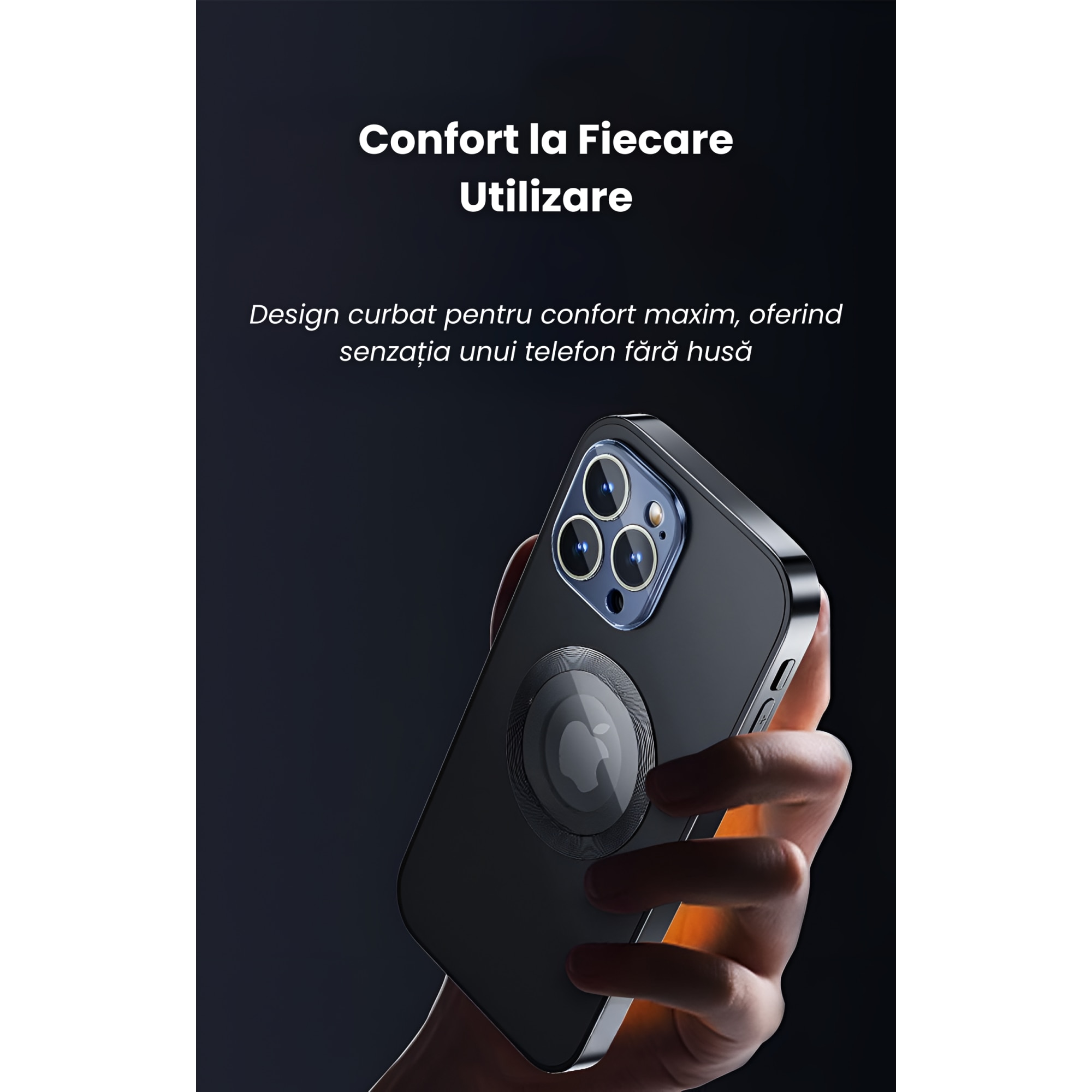 Husa Protectie cu incarcare MagSafe pentru iPhone 14 Pro Max, Slspeed, Protectie completa si design rafinat, materiale premium si rezistenta sporita la socuri, Gri Inchis