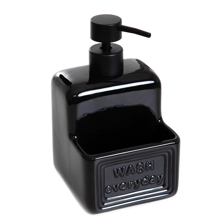 Szappan adagoló adagoló SYLAN fekete 10x17 cm HOMLA