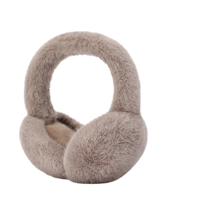 Fülvédő, fejhallgató stílusok, poliészter, divatos téli téma, univerzális méret, barna