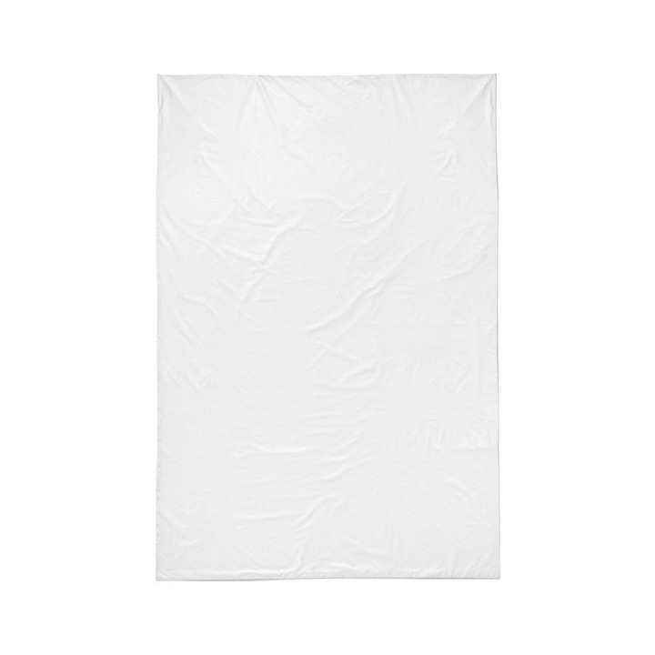 Cearsaf de pat normal SATEEN ALB, 150/260cm, 100% bumbac satinat