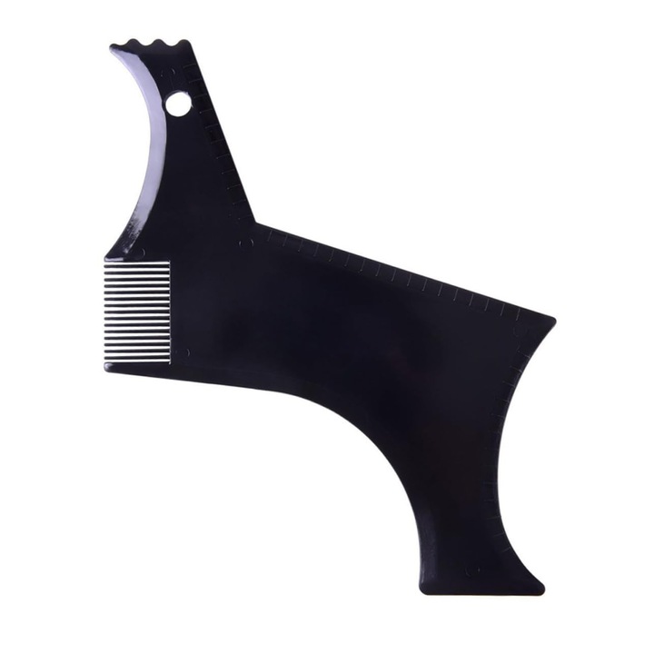 Sablon de taiere barba, pieptene barba, accesorii de par, sablon de styling, negru