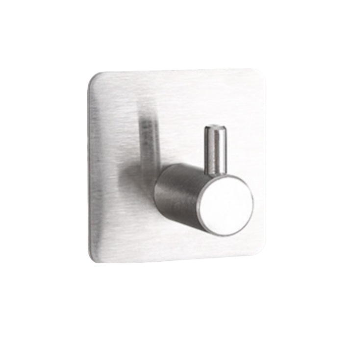 Carlige Adezive Din Otel Inoxidabil, Carlige De Prosoape Hooks Autoadezive, Fara Gaurire Carlige Perete, Potrivit Pentru Baie Si Toaleta, Bucatarie Si Usa, Argintiu4, 5cm×4 "5cm"