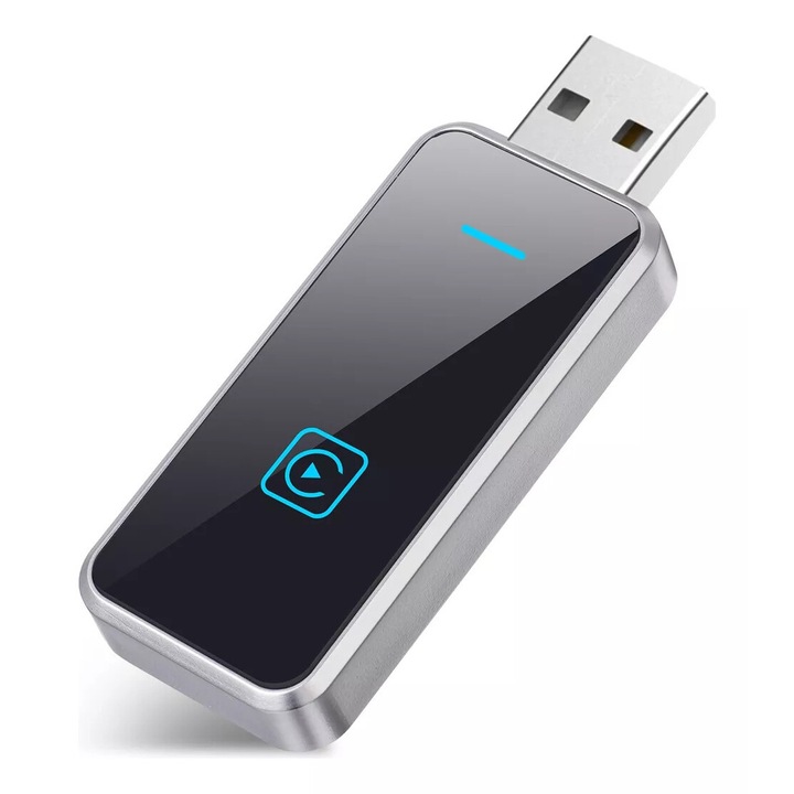 Adaptor Wireless Carplay si Android Auto, XGETOP®, slim, Cu cablu de conversie de la USB la port de tip C