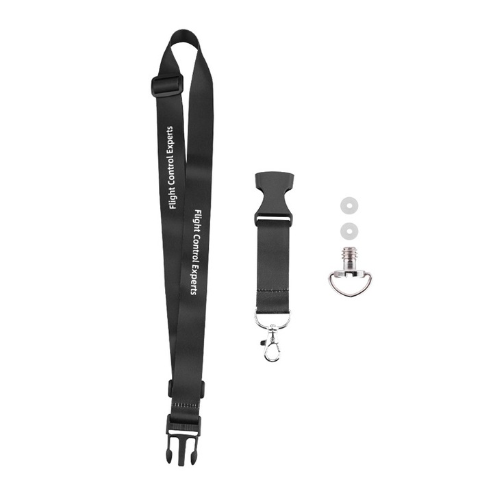 Kameraszíj, Fudisenn®, állítható hosszúságú, gyorsan szétszerelhető és összeszerelhető, fém kampó, Insta360 ONE X, Insta360 X3 stb. készülékekhez, fekete