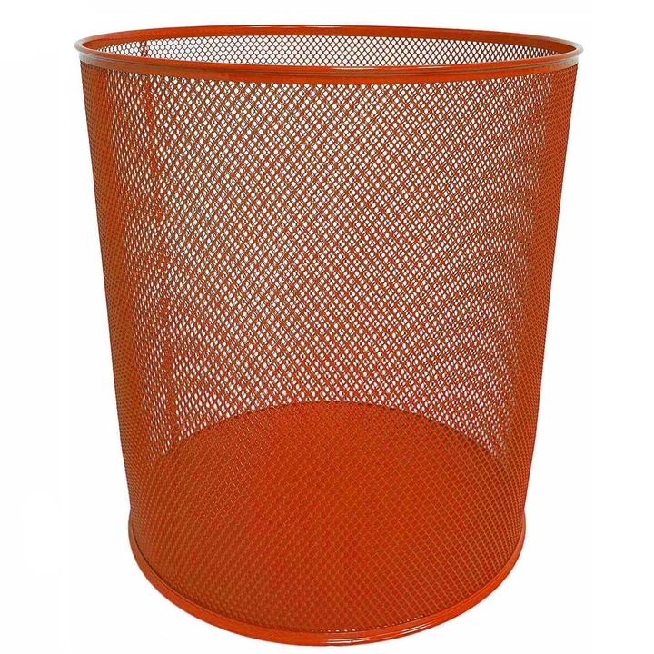 Cos hartii 10L plasa metalica portocaliu