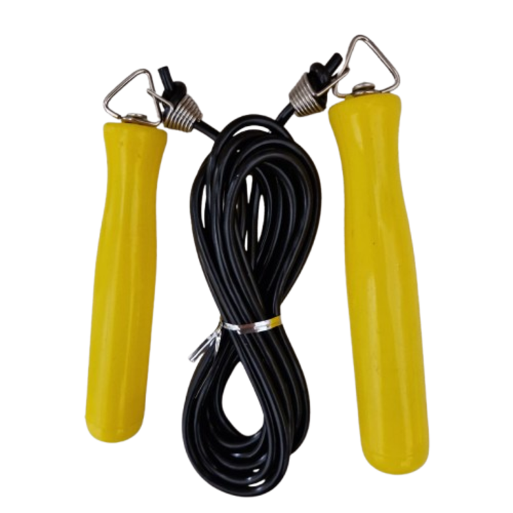 Въже за скачане за деца и възрастни 220 см пластмасово, жълто
